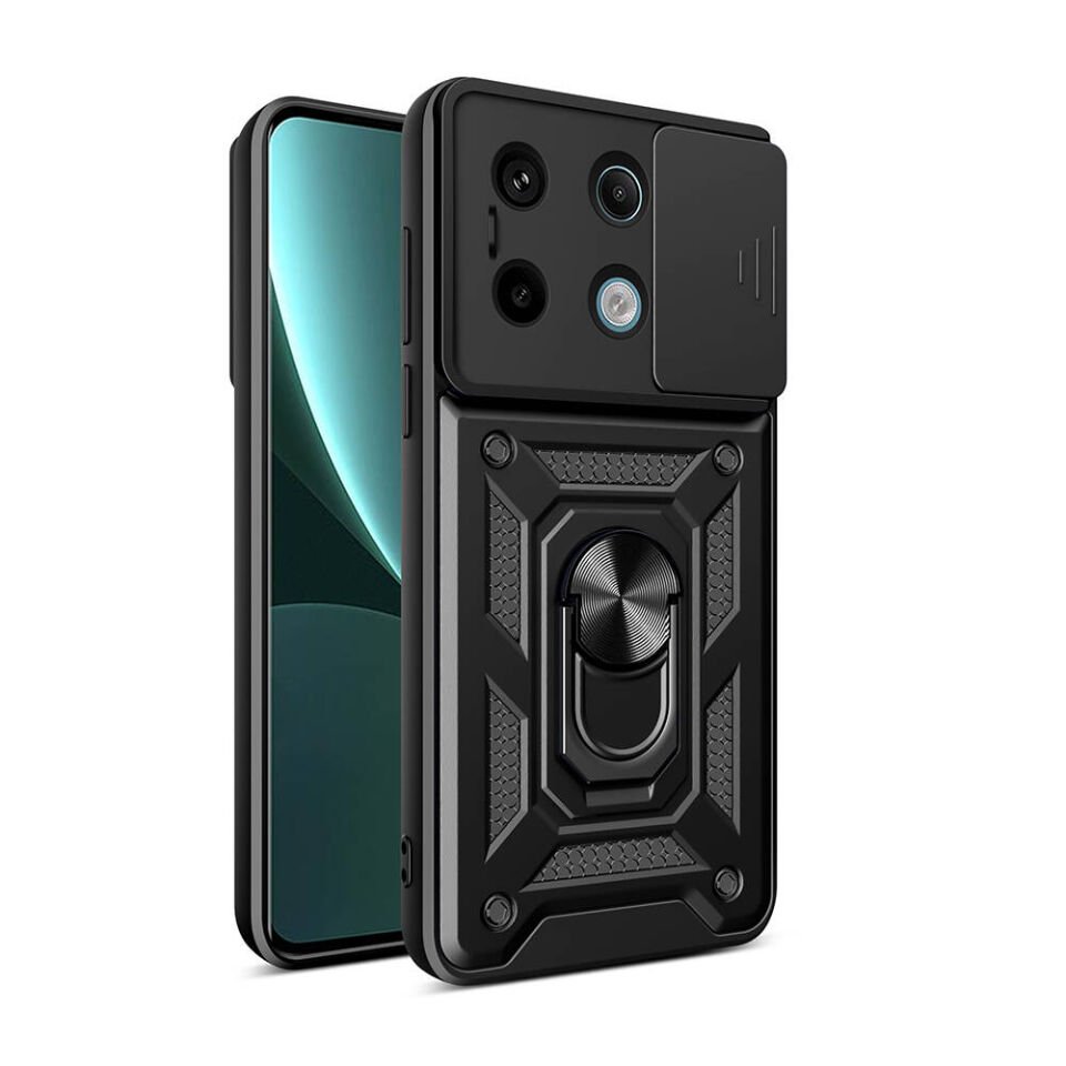 Xiaomi Redmi Note 13 Pro 5G Kılıf Magnetik Standlı Kamera Korumalı HEPTEKİLETİŞİM Sürgülü Vega Kapak