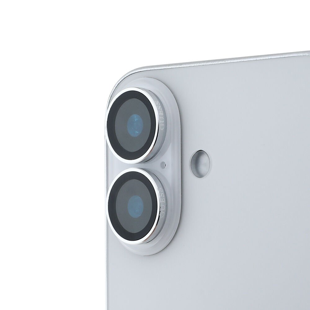 Apple iPhone 16 Plus Guess Orjinal Lisanslı Metal Kamera Lens Koruyucu