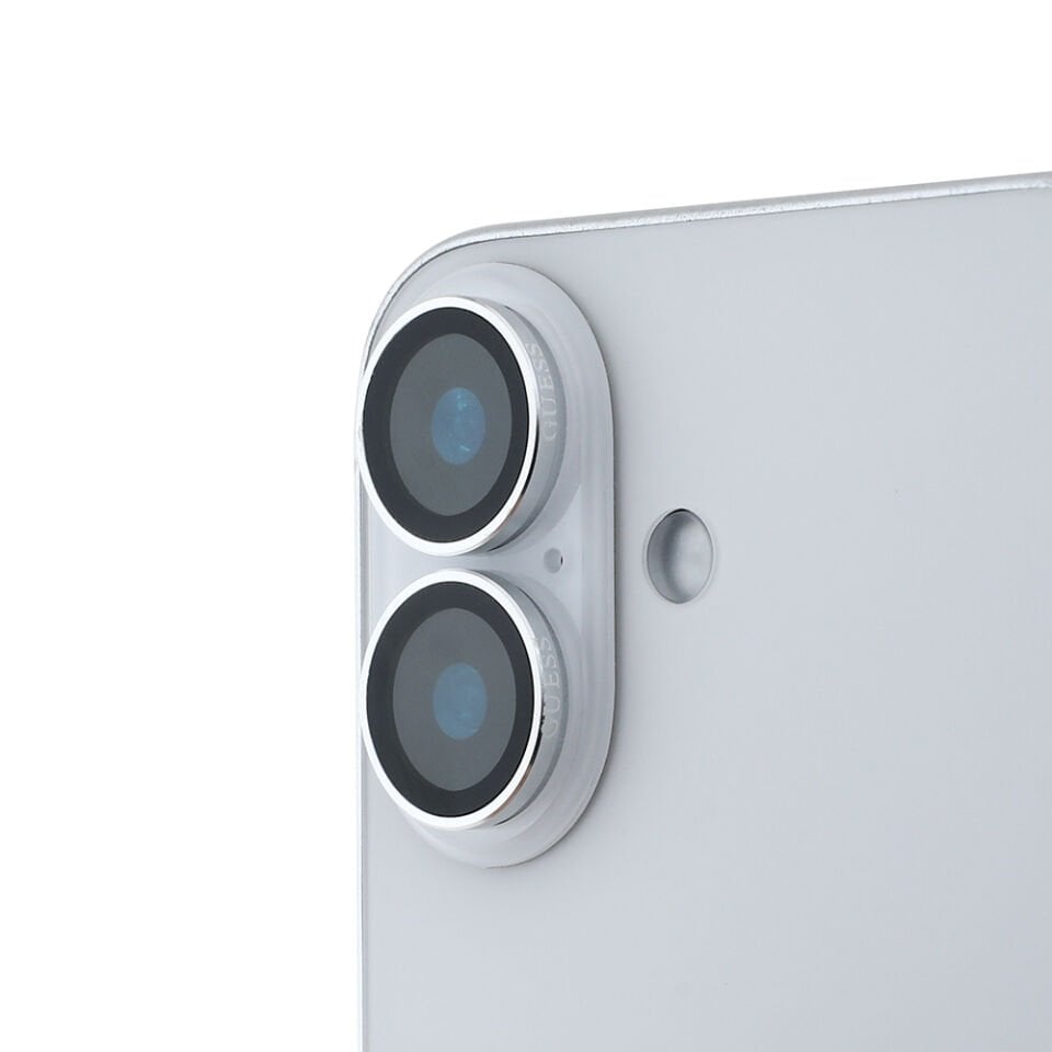 Apple iPhone 16 Plus Guess Orjinal Lisanslı Metal Kamera Lens Koruyucu