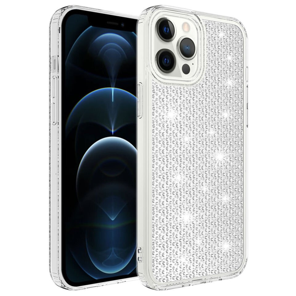 Apple iPhone 12 Pro Kılıf Airbagli Parlak Tasarımlı HEPTEKİLETİŞİM Snow Kapak