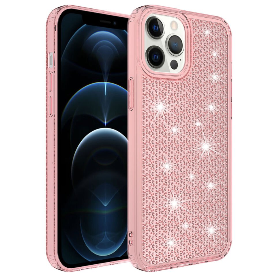 Apple iPhone 12 Pro Max Kılıf Airbagli Parlak Tasarımlı HEPTEKİLETİŞİM Snow Kapak