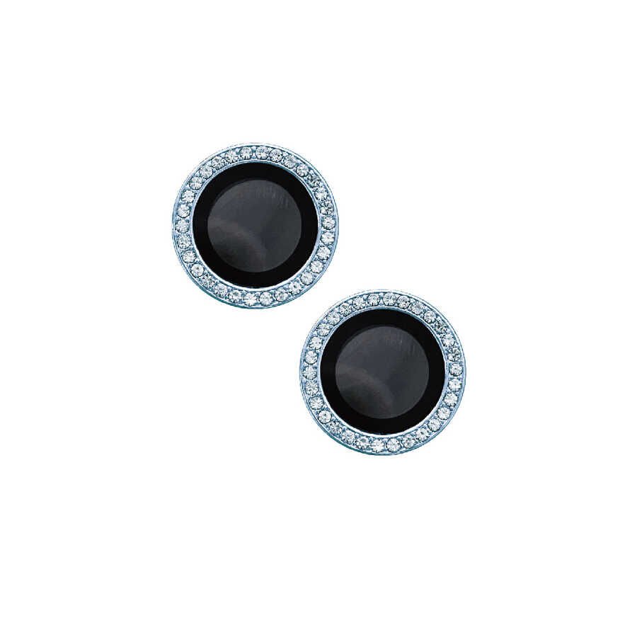 Apple iPhone 14 Kamera Lens Koruyucu Renkli Taşlı Tasarım Kolay Takma Aparatlı (CL-06) Mavi