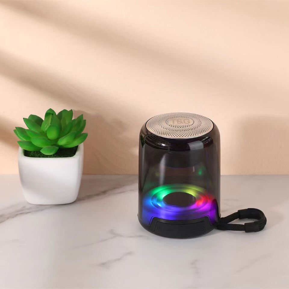Bluetooth Hoparlör Speaker Ayarlanabilir RGB Işıklı (TG314) Siyah