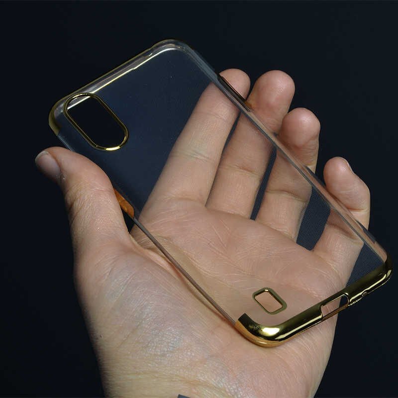 Samsung Galaxy A01 Kılıf HEPTEKİLETİŞİM Dört Köşeli Lazer Silikon Kapak