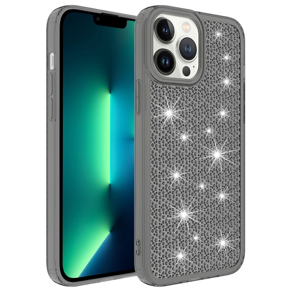 Apple iPhone 13 Pro Kılıf Airbagli Parlak Tasarımlı HEPTEKİLETİŞİM Snow Kapak