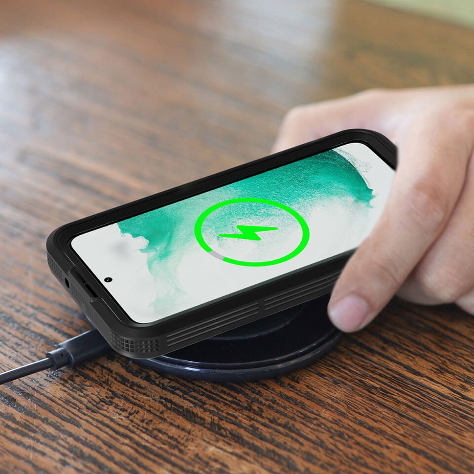 Samsung Galaxy S23 Kılıf 360 Koruma Su Geçirmez Toz Geçirmez Magsafe Wireless Kapak (SU) Siyah