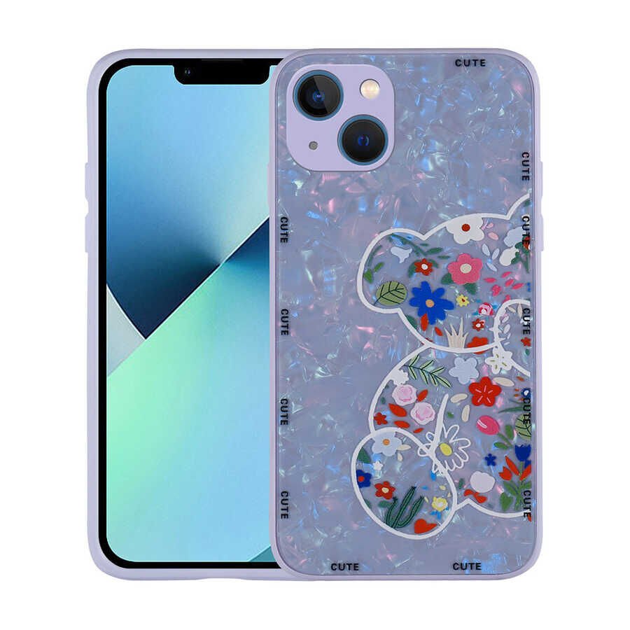 Apple iPhone 13 Kılıf Desenli Sert Silikon HEPTEKİLETİŞİM Mumila Kapak