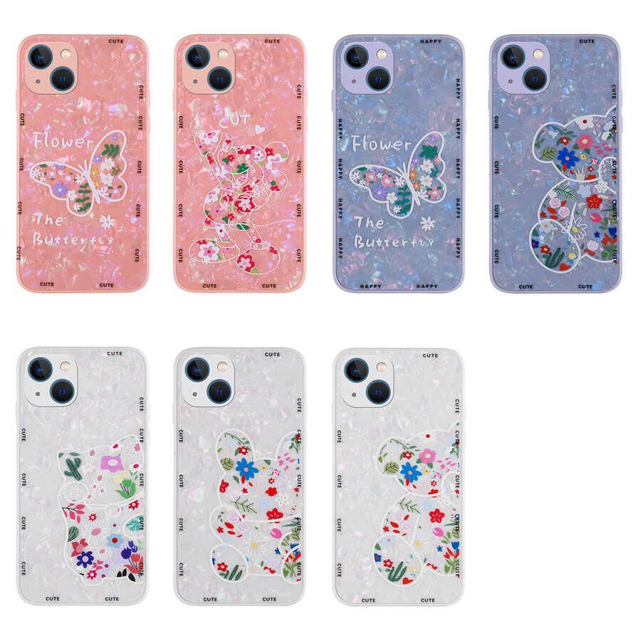 Apple iPhone 13 Kılıf Desenli Sert Silikon HEPTEKİLETİŞİM Mumila Kapak