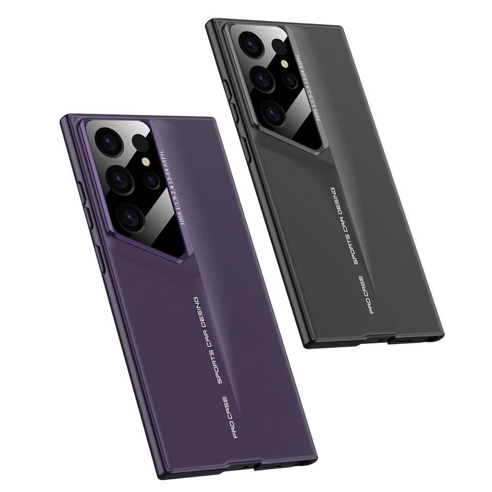 Samsung Galaxy S24 Ultra Kılıf Ultra İnce Kameralı Korumalı Sert Rubber Kapak (Procase) Gri