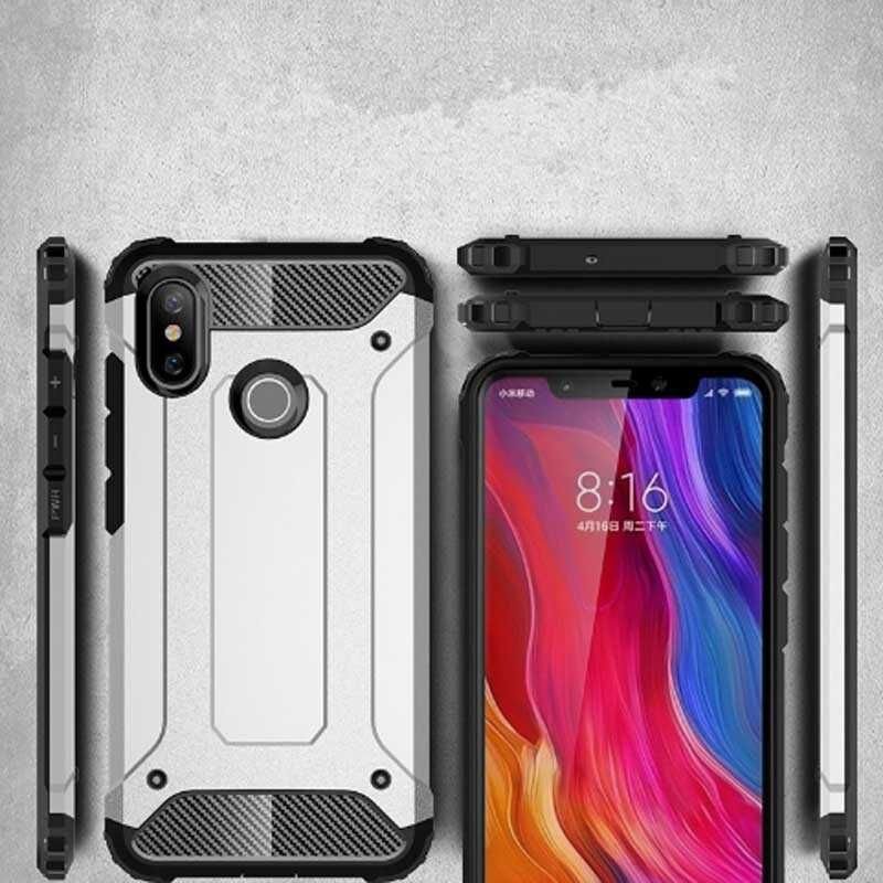 Xiaomi Mi 8 SE Kılıf Armor Köşe Korumalı Çift Katman Tank Zırh Kapak (CRASH) Gold