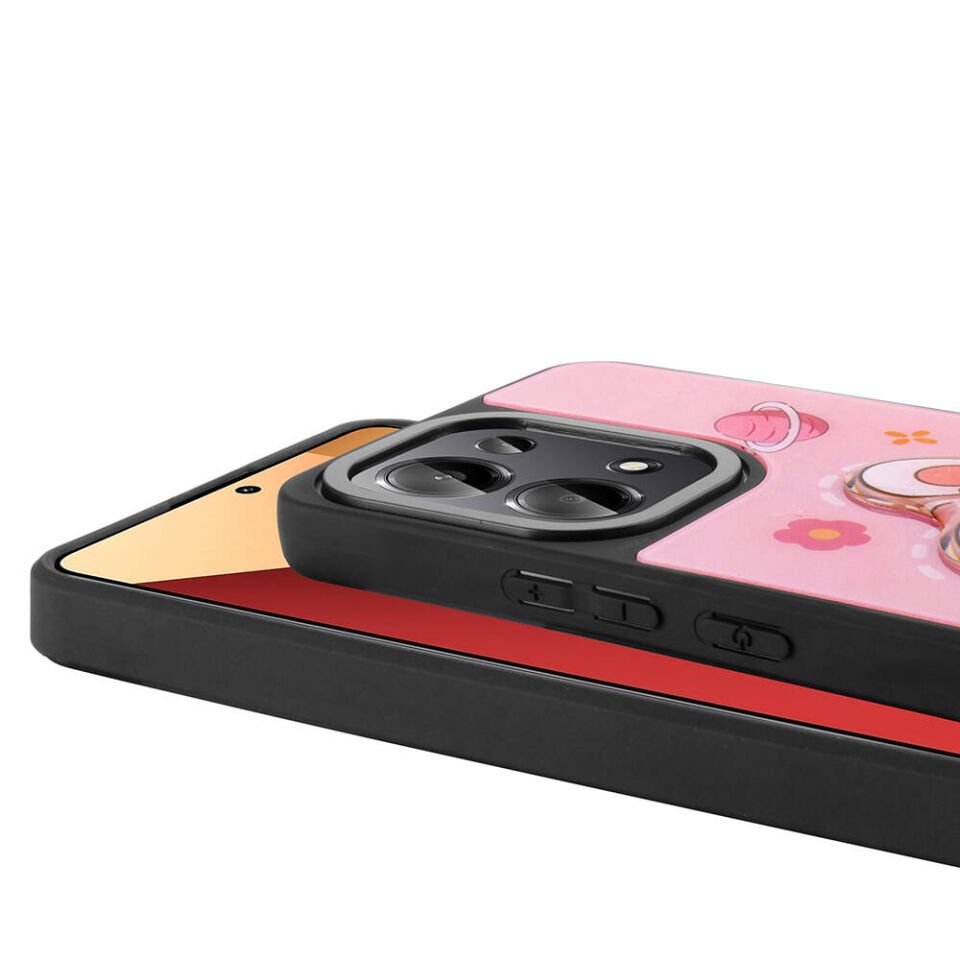 Xiaomi Poco M6 Pro 4G Kılıf Parlayan Kabartmalı İkonik Figürlü HEPTEKİLETİŞİM Amas Silikon Kapak