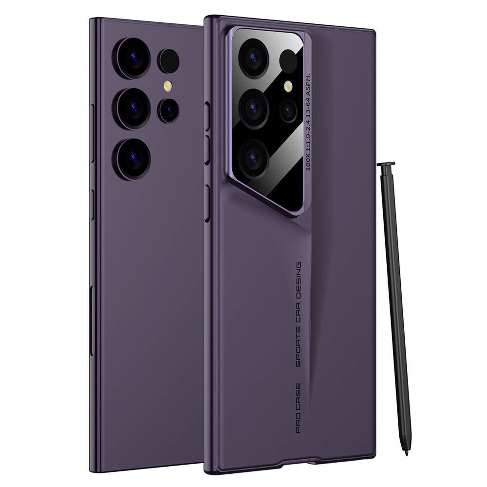 Samsung Galaxy S24 Ultra Kılıf Ultra İnce Kameralı Korumalı Sert Rubber Kapak (Procase) Mor