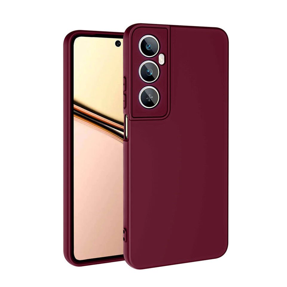 Realme C65 4G Kılıf Kadife İç Yüzey Yumuşak Dokulu Kamera Korumalı Kapak (MARA) Koyu Mor