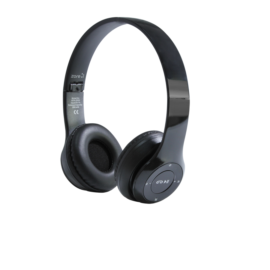Hafif ve Portatif Kolayca Katlanıp Taşınabilir Dizayn (BTK-ZR56 Bluetooth Kulaklık) Siyah