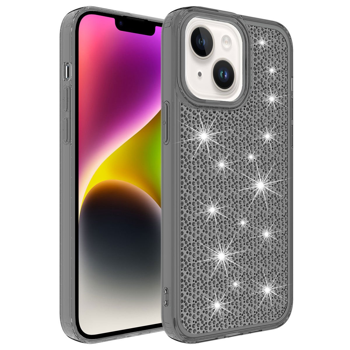 Apple iPhone 14 Plus Kılıf Airbagli Parlak Tasarımlı HEPTEKİLETİŞİM Snow Kapak