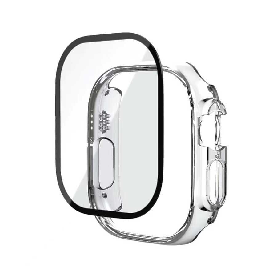 Apple Watch Ultra 49mm HEPTEKİLETİŞİM Watch Gard + PMMA Şeffaf Kasa ve Ekran Koruyucu