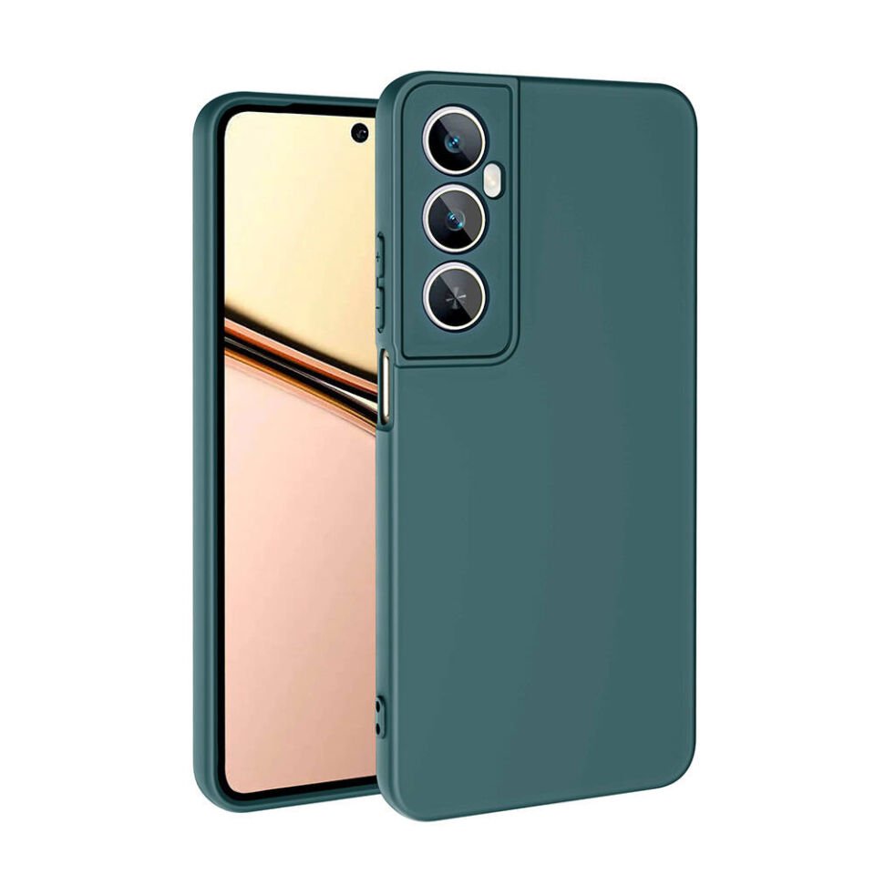 Realme C65 4G Kılıf Kadife İç Yüzey Yumuşak Dokulu Kamera Korumalı Kapak (MARA) Koyu Yeşil