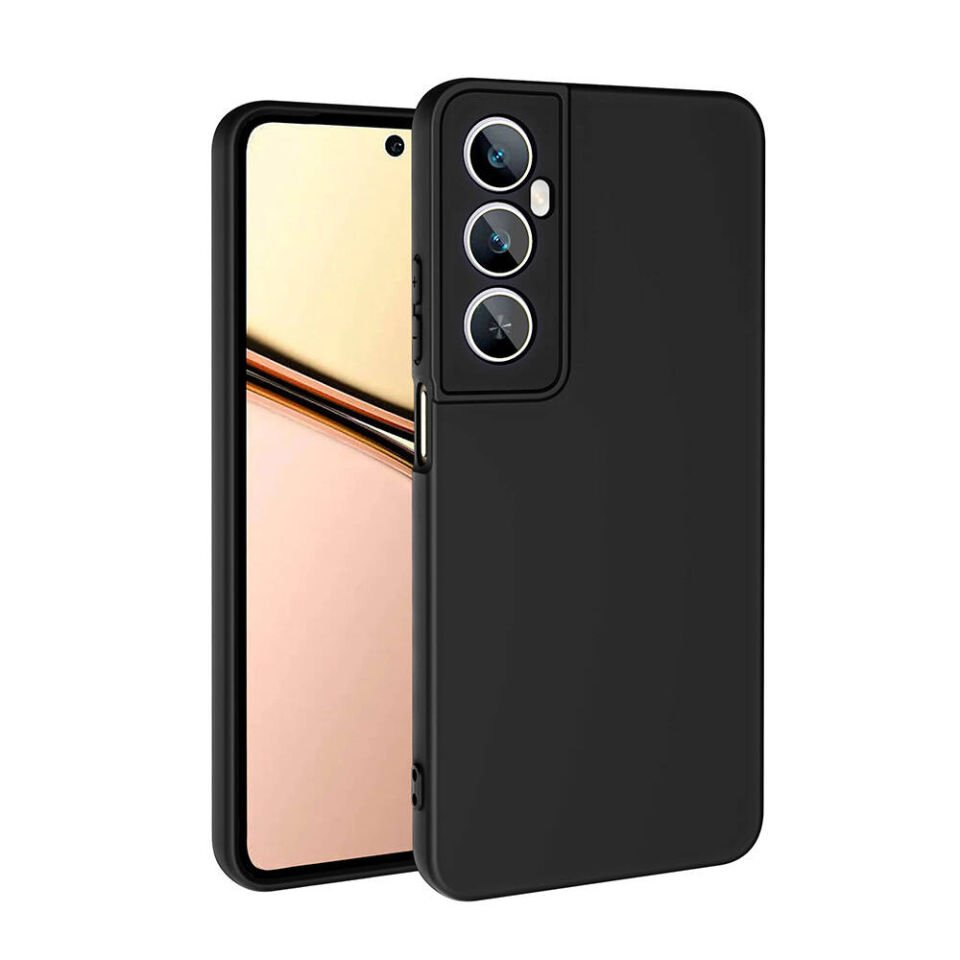Realme C65 4G Kılıf Kadife İç Yüzey Yumuşak Dokulu Kamera Korumalı Kapak (MARA) Siyah