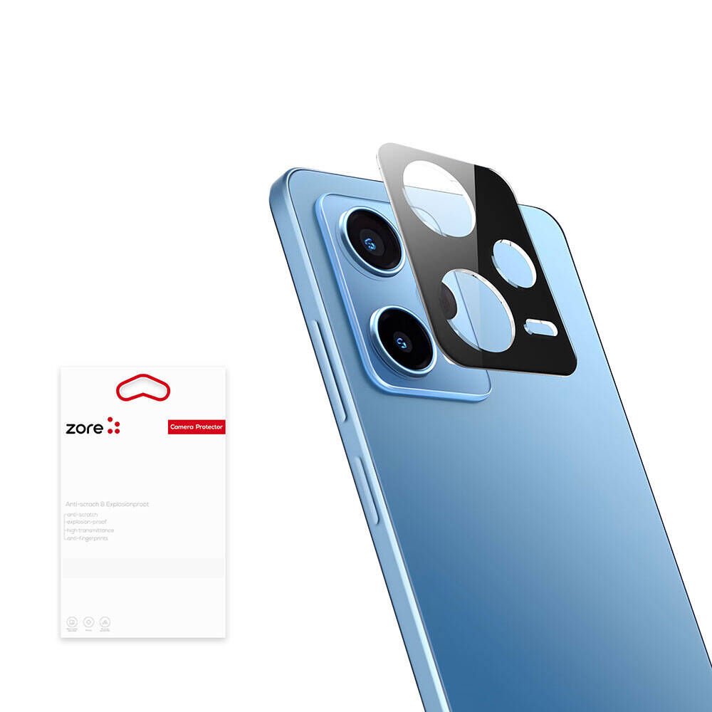 Xiaomi Redmi Note 12 Pro 5G Kamera Lens Koruyucu Siyah Çerçeveli Korunaklı (3D K.C) Siyah