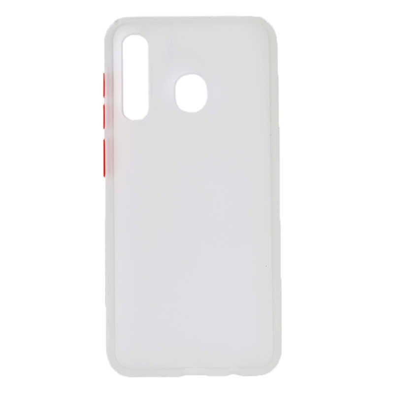 Huawei P30 Lite Kılıf Mat Parmak İzi Yapmaz Renkli Tuşlu Sert Silikon Kapak (fri) Renksiz