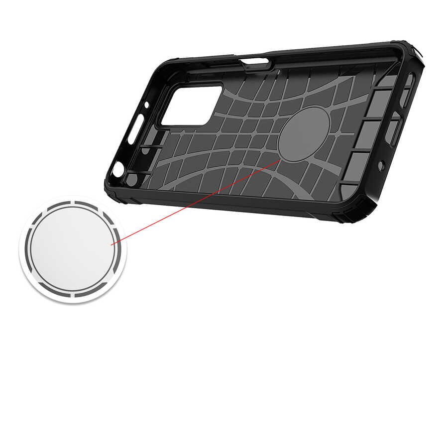 Xiaomi Redmi 10 Kılıf Armor Köşe Korumalı Çift Katman Tank Zırh Kapak (CRASH) Gri