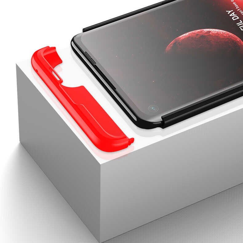 Realme 7 Kılıf 360 Tam Koruma Ön Ve Arka Sert Mika Kapak Orjinal Ays Gkk Kapak Kırmızı