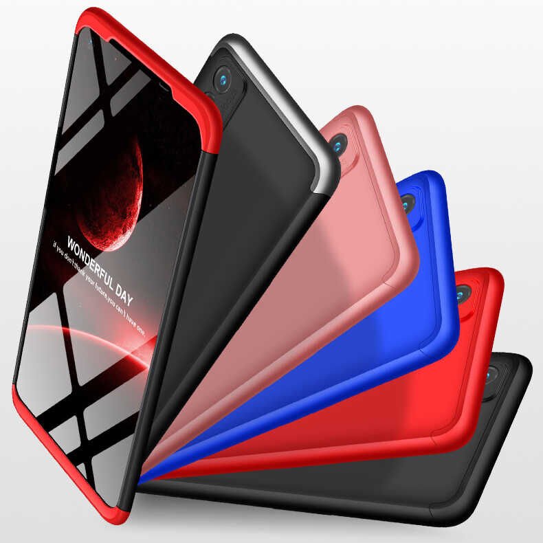 Realme 7 Kılıf 360 Tam Koruma Ön Ve Arka Sert Mika Kapak Orjinal Ays Gkk Kapak Mavi