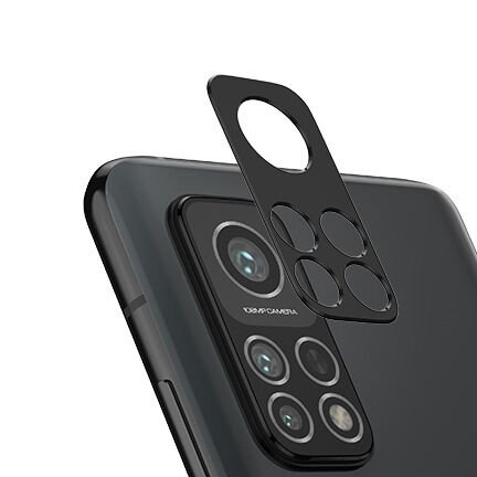 Xiaomi Mi 10T Pro 5G Kamera Lens Koruyucu Siyah Çerçeveli Korunaklı (3D K.C) Siyah