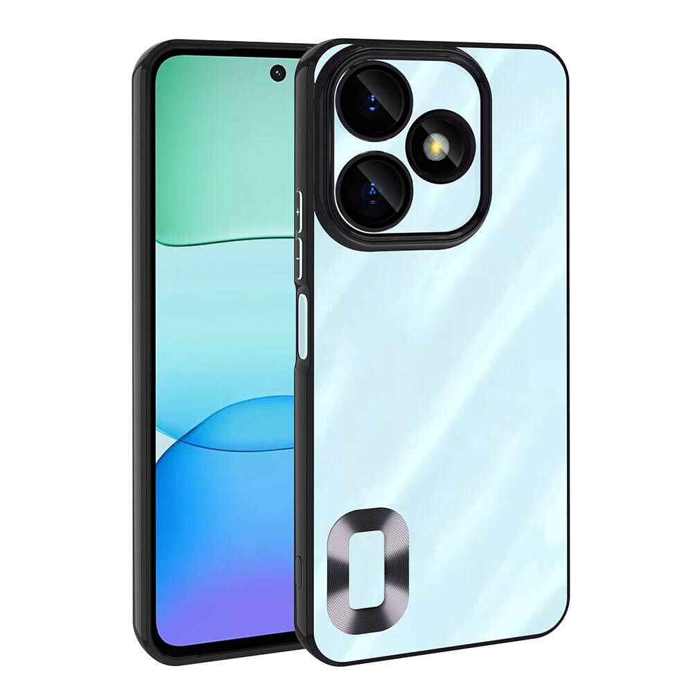 Xiaomi Redmi 13 4G Kılıf Kamera Lens Korumalı Parlak Kenarlı Kapak (OMEGA) Siyah