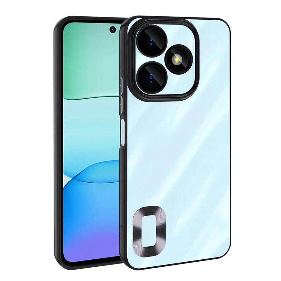Xiaomi Redmi 13 4G Kılıf Kamera Lens Korumalı Parlak Kenarlı Kapak (OMEGA) Siyah