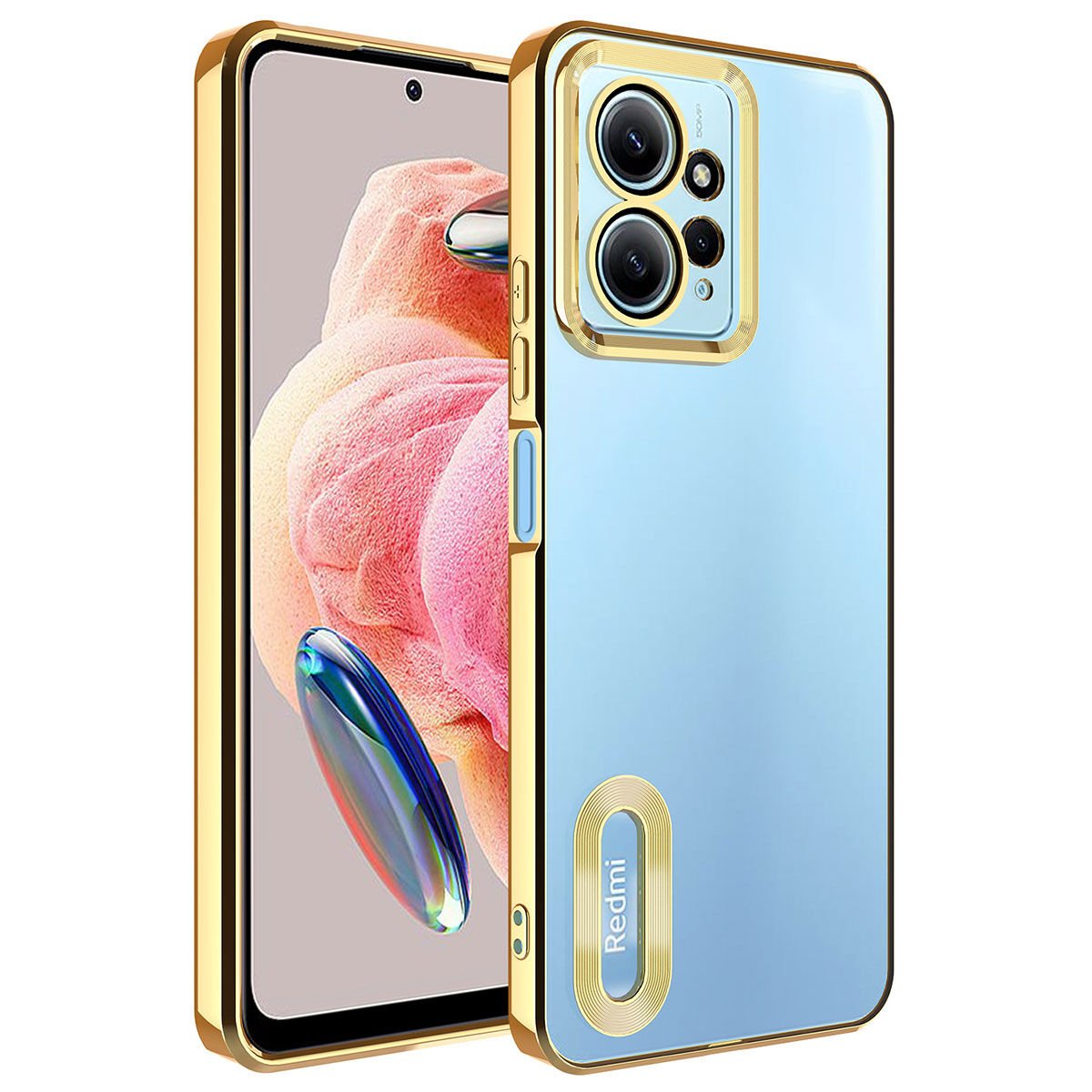 Xiaomi Redmi Note 12 4G Kılıf Kamera Korumalı Logo Gösteren HEPTEKİLETİŞİM Omega Kapak