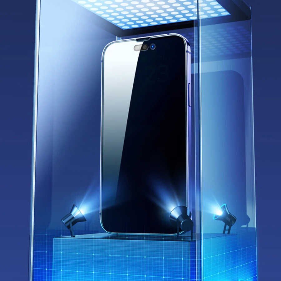 Apple iPhone 15 Pro Max HEPTEKİLETİŞİM Kor Privacy Cam Ekran Koruyucu