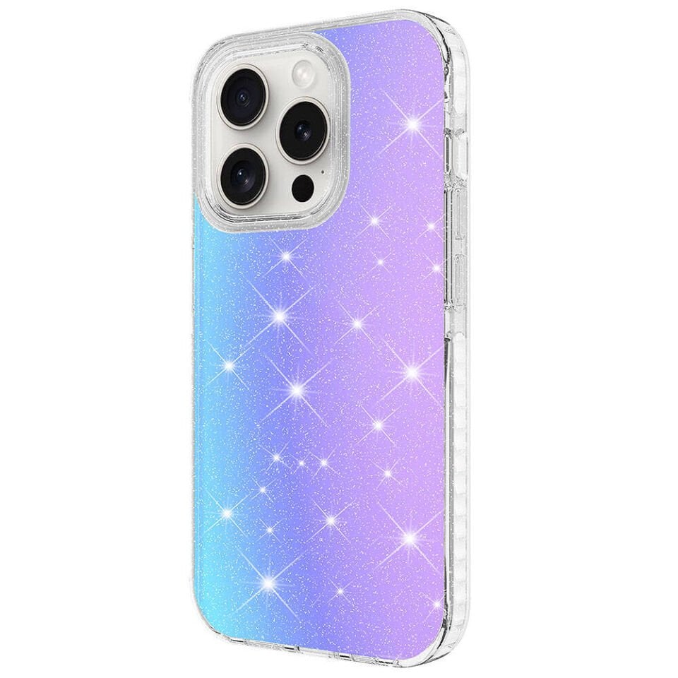 Apple  iPhone 15 Pro Kılıf Renkli Geçiş Tasarımlı Hassas Buton Tasarımlı Silikon Kapak (velle) Pembe