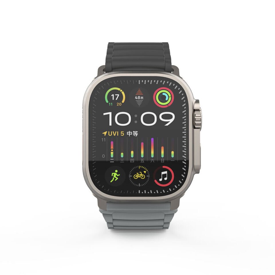 Apple Watch Ultra 49mm HEPTEKİLETİŞİM KRD-122 Silikon Kordon Strap Kayış
