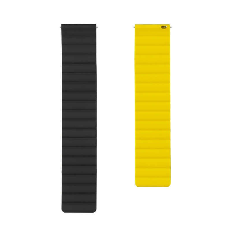 Xiaomi Amazfit Pace Mıknatıslı Kordon Çift Renk Tasarım (KRD-52) Gri-Kırmızı