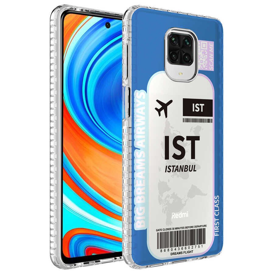 Xiaomi Redmi Note 9 Pro Kılıf Kamera Çıkıntılı Airbag Kenarlı Darbe Emici Desenli Kapak (ELEGANS) NO4