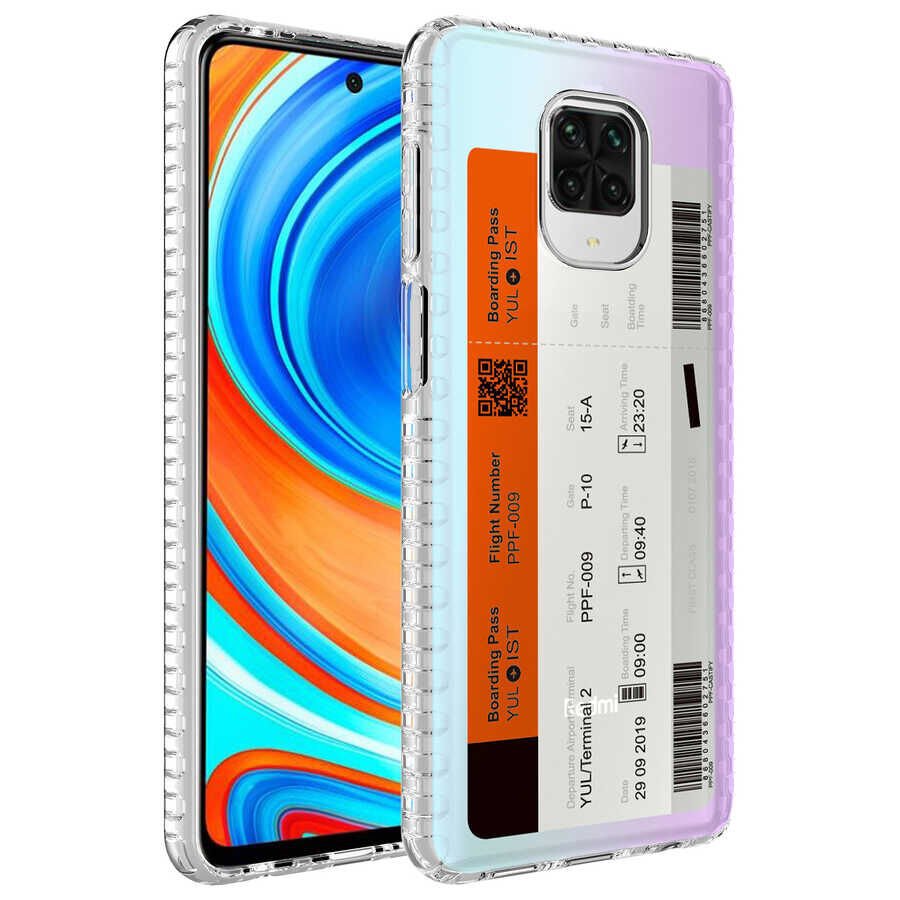 Xiaomi Redmi Note 9 Pro Kılıf Kamera Çıkıntılı Airbag Kenarlı Darbe Emici Desenli Kapak (ELEGANS) NO1