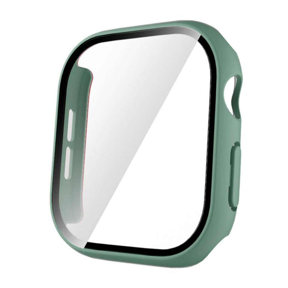 Apple Watch Serisi 10 42mm Sert PC Kasa ve Ekran Koruyucu (Gard 35) Yeşil