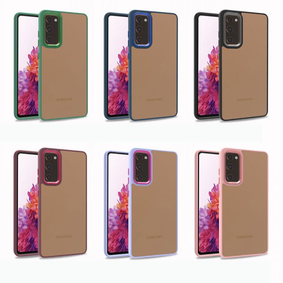 Samsung Galaxy S20 FE Kılıf Kamera Çıkıntılı Arkası Şeffaf Hassas Tuşlu Kenarlı Kapak (Flora) Rose Gold
