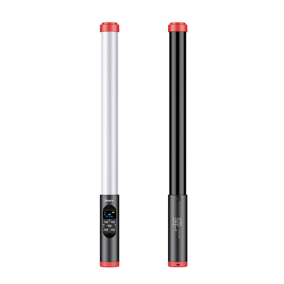 Jmary FM-128RGB OLED Ekran Göstergeli RGB Led Işıklı Su Geçirmez Aydınlatma Çubuğu