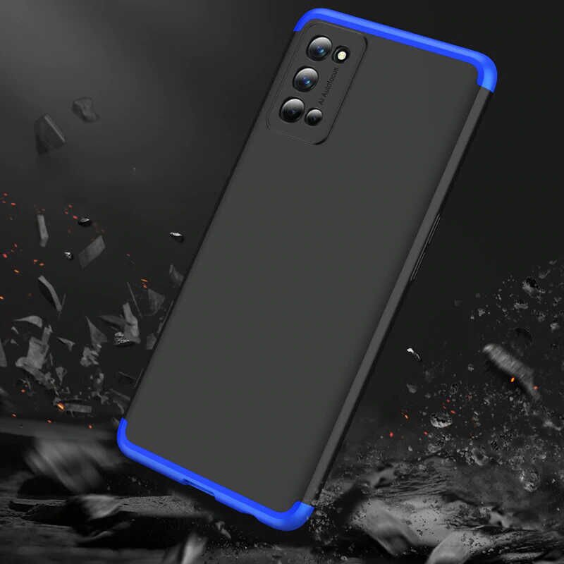 Realme 7 Pro Kılıf 360 Tam Koruma Ön Ve Arka Sert Mika Kapak Orjinal Ays Gkk Kapak Rose Gold