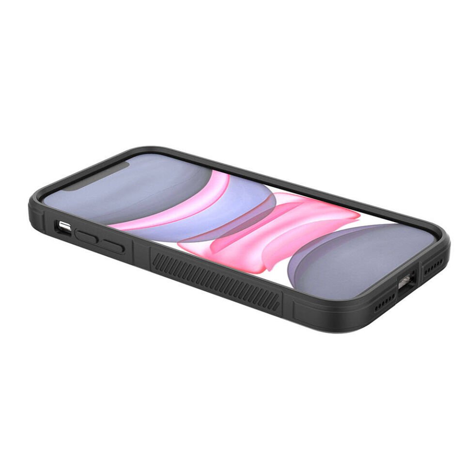 Apple iPhone 11 Kılıf Esnek TPU Oyuklu Arka Yüzey Tasarımlı Silikon Kapak (Etnik) Kırmızı