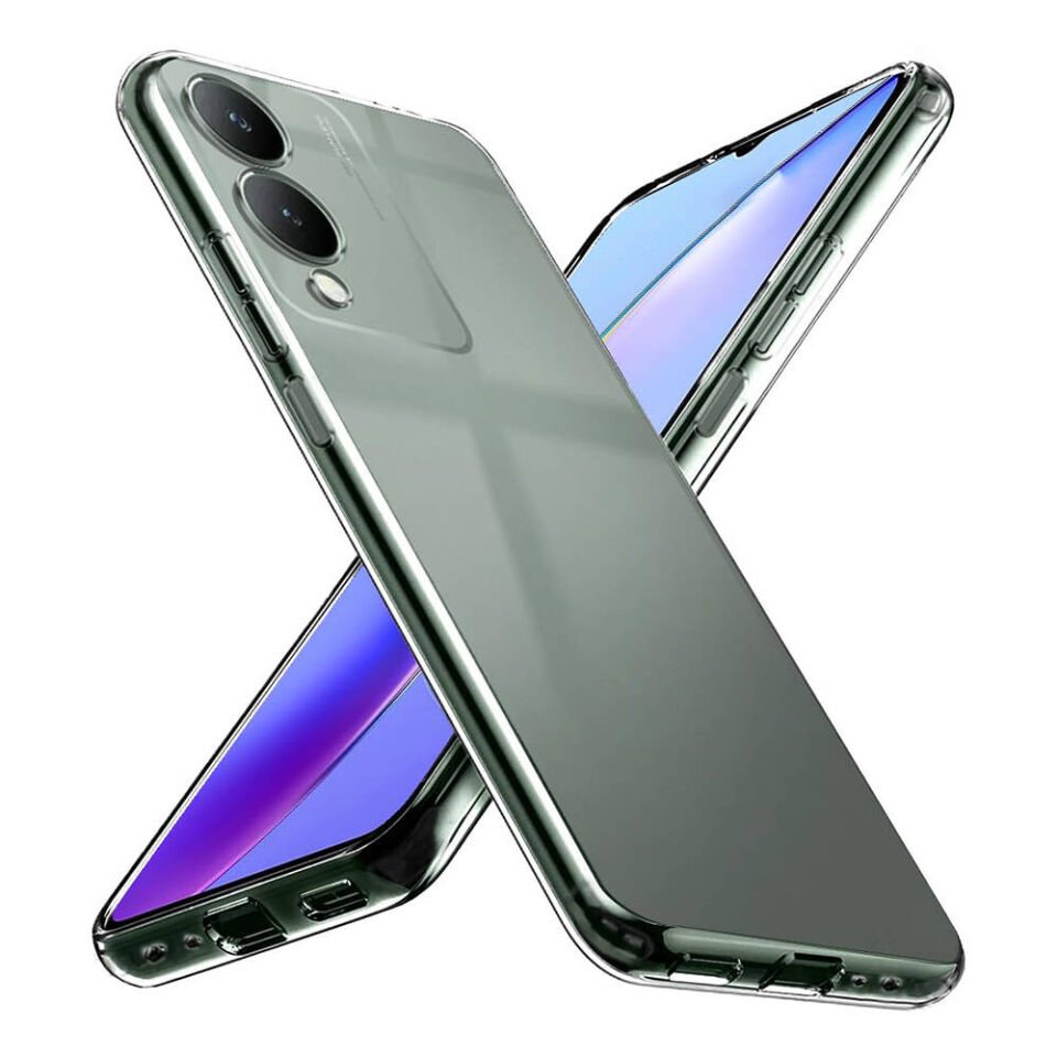 Vivo Y17S Şeffaf Kılıf Yumuşak İnce Tasarımlı Kapak (SÜPER) Renksiz
