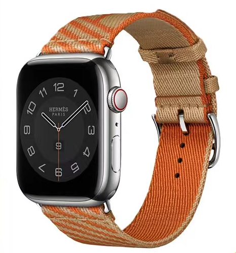 Apple Watch 2/3/4/5/6/7/8/se/nike 38mm 40mm 41mm Hasır Kordon Tasarım (KRD-51) NO7