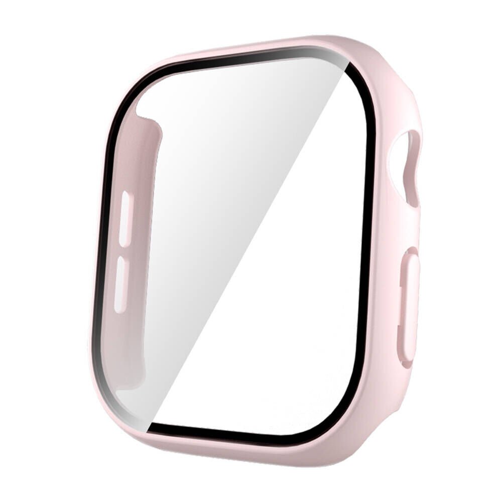 Apple Watch Serisi 10 42mm Sert PC Kasa ve Ekran Koruyucu (Gard 35) Pembe