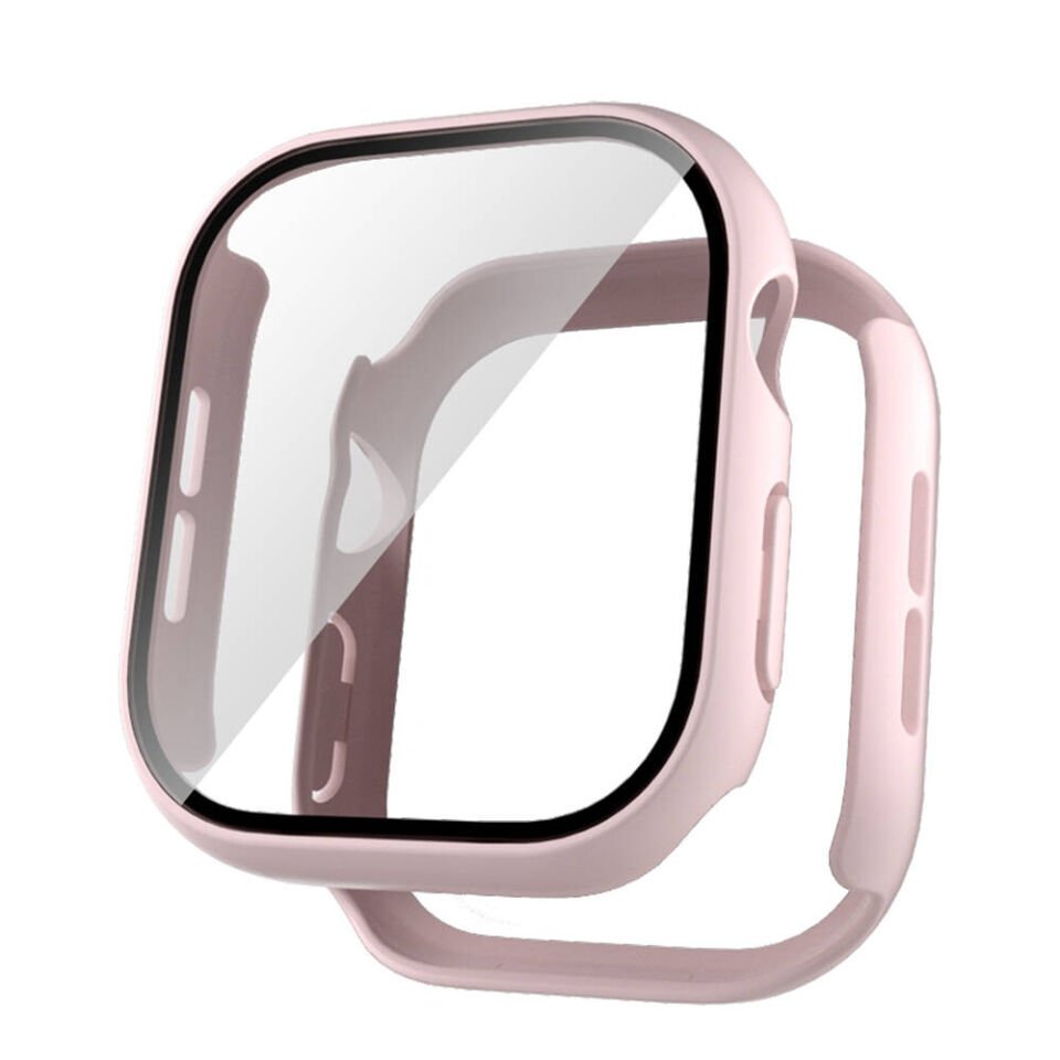 Apple Watch Serisi 10 42mm Sert PC Kasa ve Ekran Koruyucu (Gard 35) Pembe