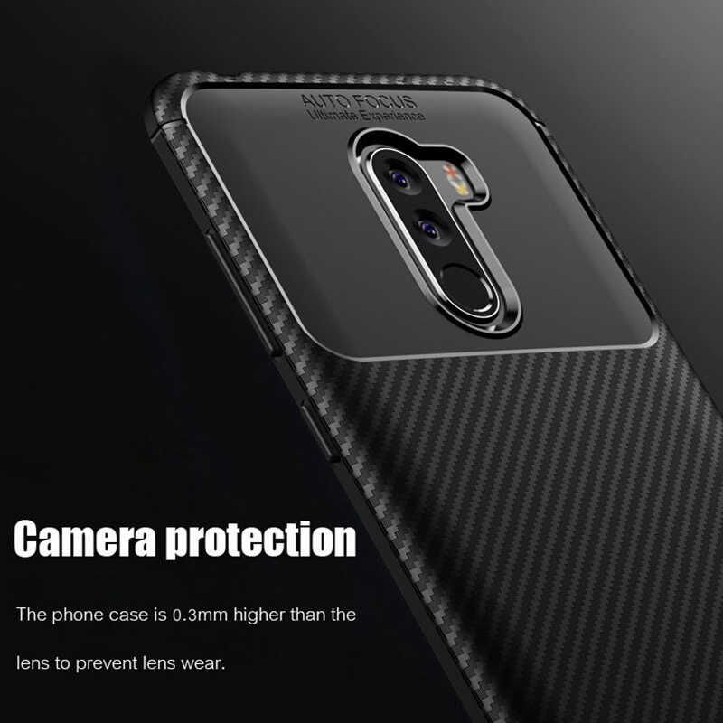 Xiaomi Pocophone F1 Kılıf Kamera Çıkıntılı Karbon Fiber Dokulu Renk Atmaz Kapak (NEGRO) Lacivert