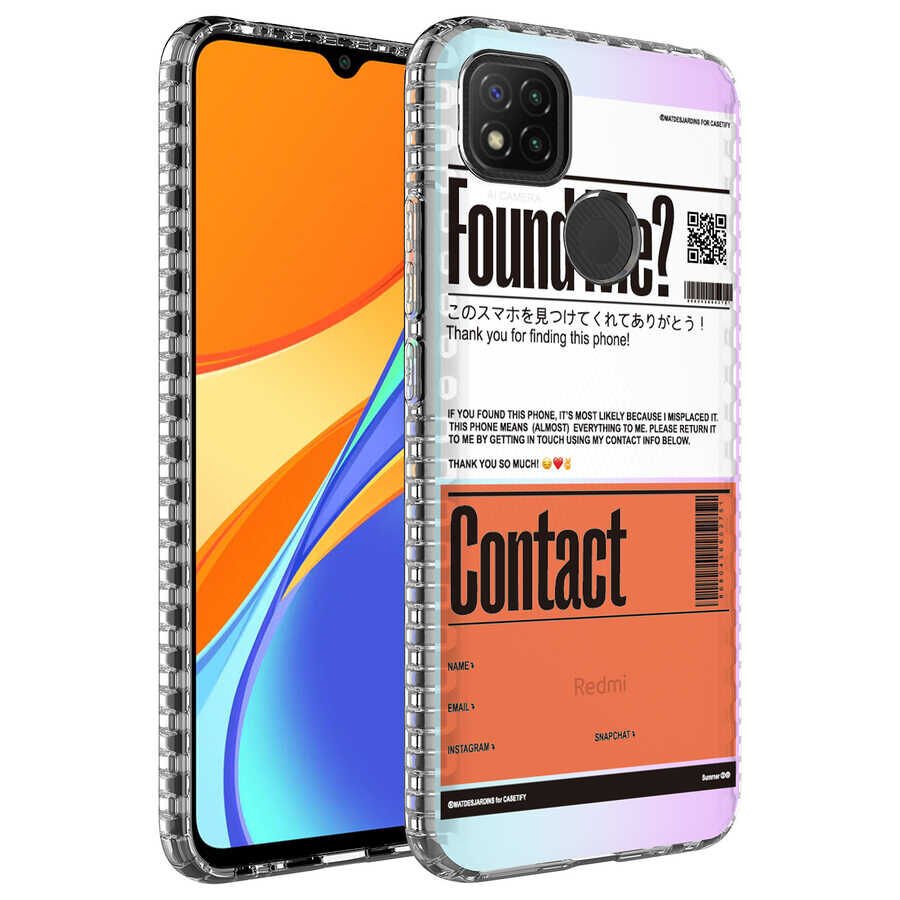 Xiaomi Redmi 9C Kılıf Kamera Çıkıntılı Airbag Kenarlı Darbe Emici Desenli Kapak (ELEGANS) NO6