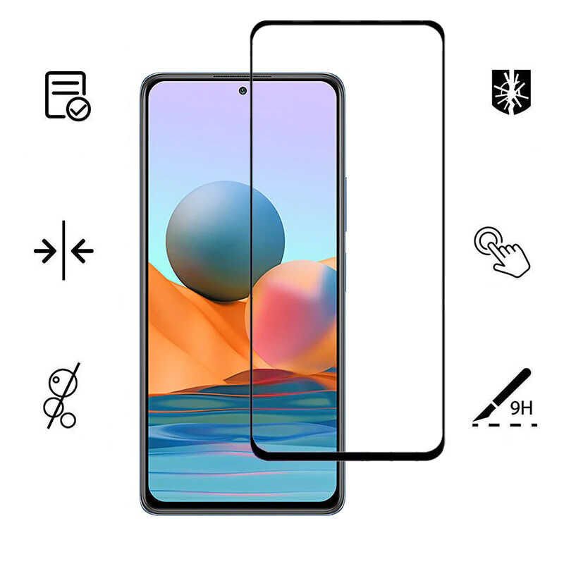 Xiaomi Redmi Note 10 HEPTEKİLETİŞİM Kenarları Kırılmaya Dayanıklı Cam Ekran Koruyucu