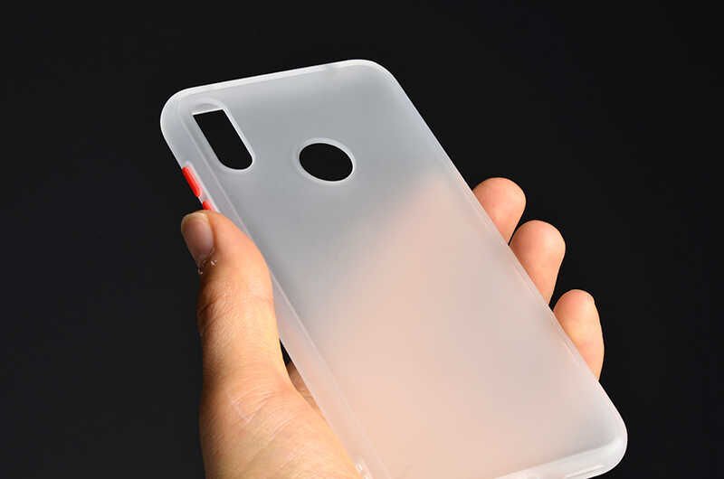 Huawei Y7 Prime 2019 Kılıf Mat Parmak İzi Yapmaz Renkli Tuşlu Sert Silikon Kapak (fri) Koyu Yeşil